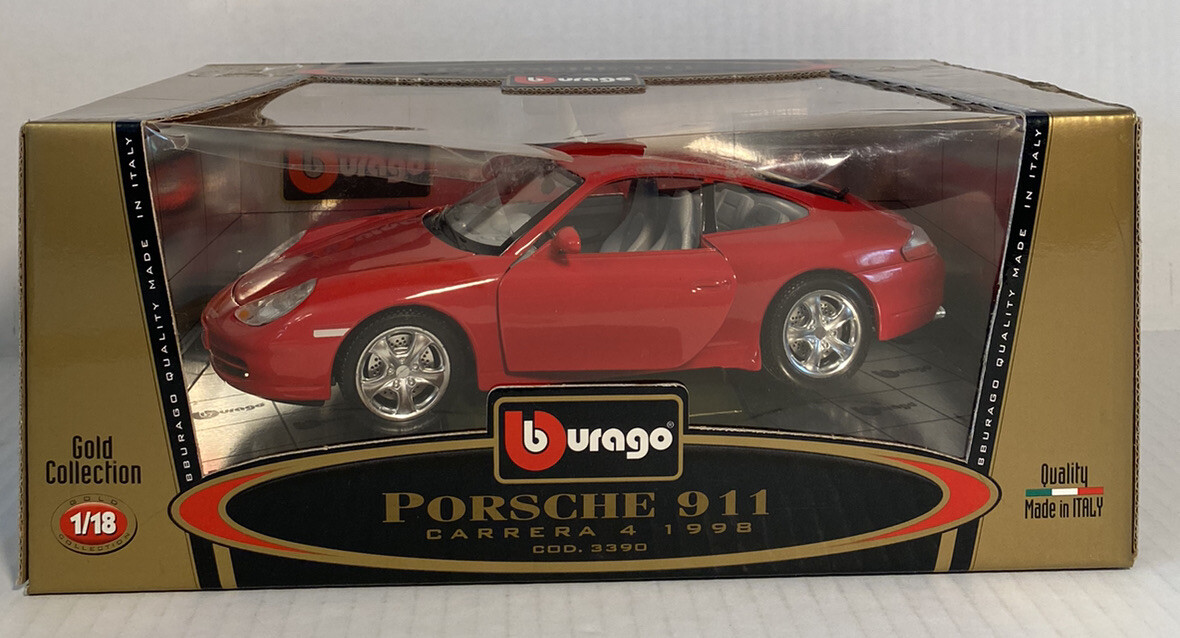 TA744 BURAGO GOLD 1/18 1:18 PORSCHE 911 CARRERA 4 1998 ROUGE REF 3390 8002455033901
