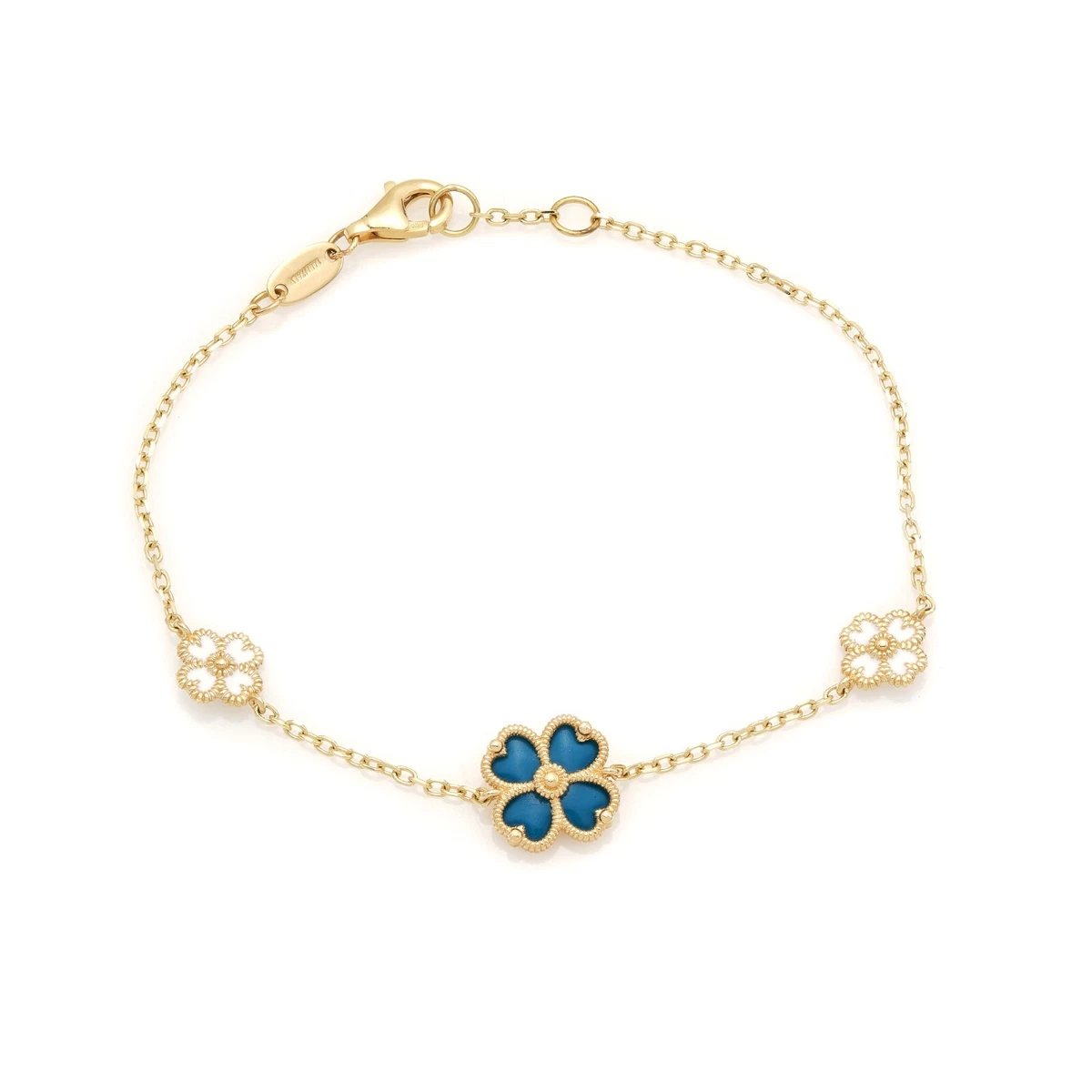 Leaf outlet clover bracelet