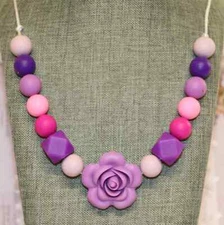 Mom's Gift, Silicone Teething, Nursing, Sensory Necklace, Nursing Gift (te3)