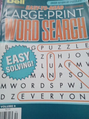 Easy-To-Read Large-Print Word Search Volume 9