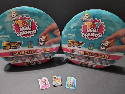 2x 5 Surprise Toy Mini Brands Collector's Case - with 3 bonus mini toys!! 