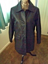 New Centigrade Womens Leather Jacket Coat Size Medium Thermolite Black Qvc