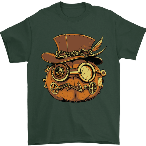 Camiseta Steampunk Calabaza Halloween para Hombre 100 % Algodón - Imagen 86 de 106