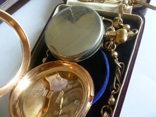 rolex. vintage solid 9ct gold pocket watch. my ref no. 214. - Picture 10 of 16
