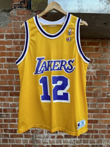 Rare Vintage 90's Los Angeles Lakers Vlade Divac Champion NBA Jersey Mens 48 - Picture 1 of 8