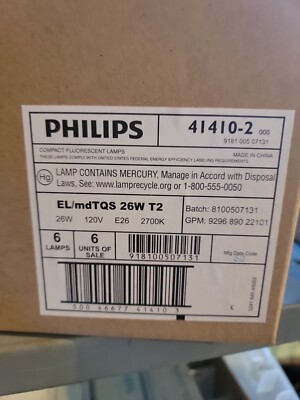 Philips - Energy Saver Mini Twister 26 Watt - Warm White - New -1800 Lumen 6pack