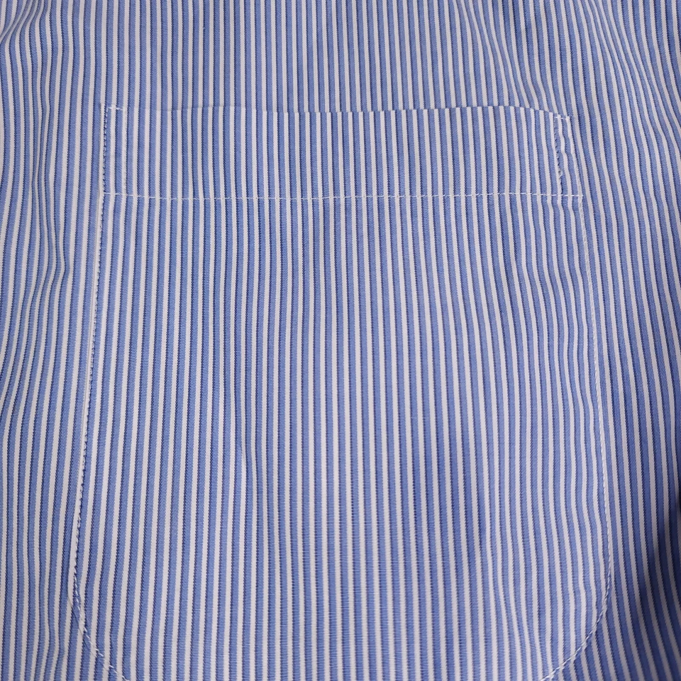 Camisa de vestir Vineyard Vines 16,5 R azul a rayas para hombre manga larga algodón Foto 4 de 4