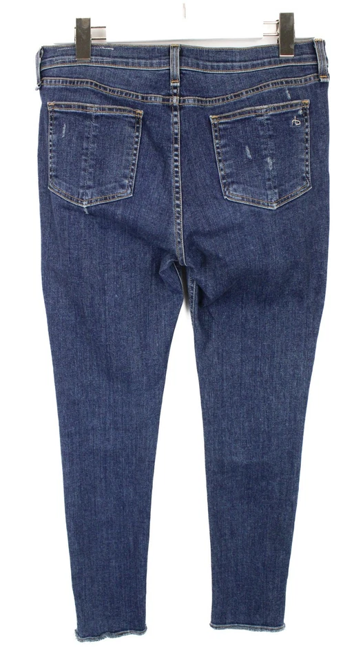 Rag & Bone Skinny Jeans Damen W30 Ripped Distressed Stretch Whiskers Faded - Bild 2 von 4