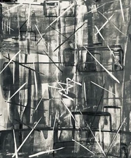 Abstraction Black White Heavyweight Paper COA 8 X 10”