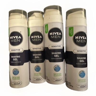 Lot Of 4 Nivea Men Shaving Gel Sensitive Skin 7 oz New
