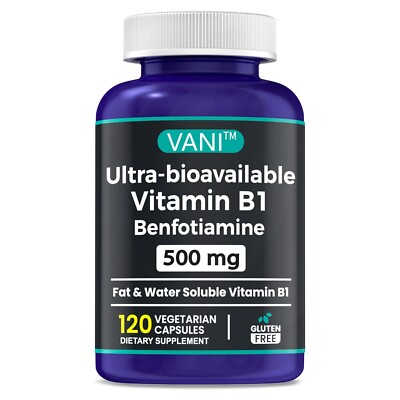 #ad #ad Benfotiamine 500mg with B1 120 Capsules Fat Soluble Thiamine Vitamin B1 $15.19