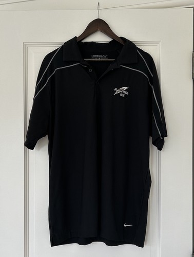 Nike Golf Indian Wells County Club Vintage Herren Schwarz Kragen Poloshirt L Logos