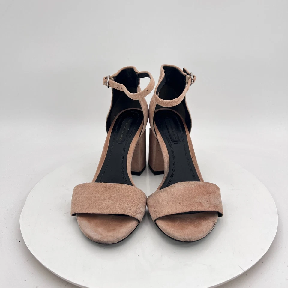 Alexander Wang Mujer Talla EU 36 US 6 Tostado Gamuza Abby Tobillo Correa Tacón Zapatos Foto 2 de 4