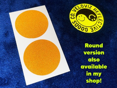 Veloviz Black STEALTH Reflective Amber Orange Motorcycle Fork Reflector Stickers - Picture 9 of 9