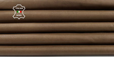 NATURAL BROWN VEGETABLE TAN Soft Lambskin Leather hides skins 8sqf 0.7mm C4208