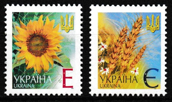 Ukraine - Blumen und Symbole postfrisch 2004 Mi. 435+437 AIII - Bild 1 von 1