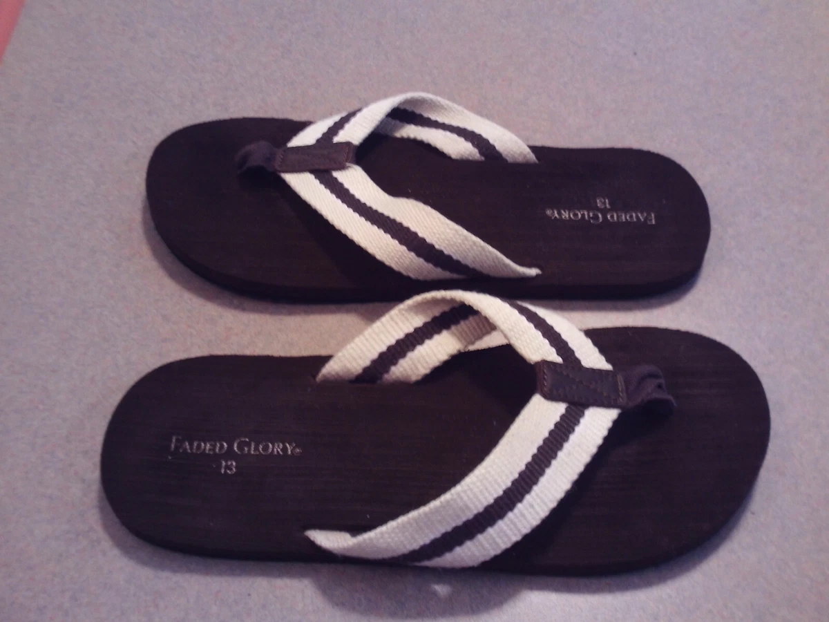 FADED GLORY Mens Flip Flops Size 13 Thong Sandals eBay