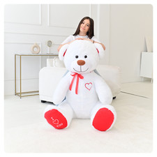 Teddybär 190 cm BIG XXL Riesen Kuscheltier Stofftier Plüschtier Geschenk weiss