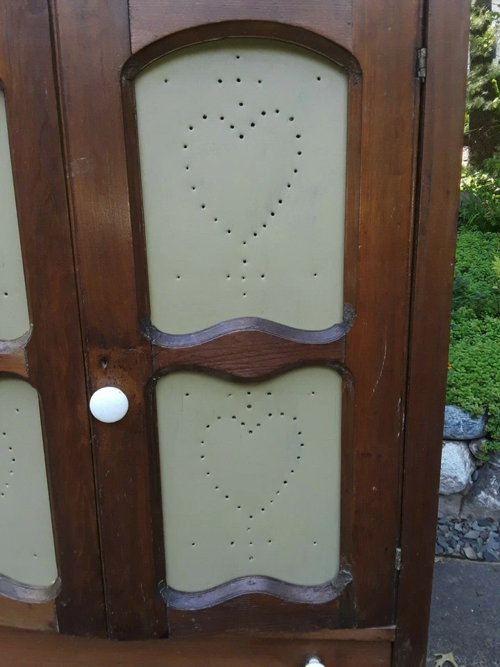 Antiguo armario primitivo de gelatina americana temprana caja fuerte para pasteles Foto 4 de 4