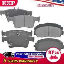 Front And Rear Ceramic Brake Pads W Hardware For 2019 2020 - 2022 Acura Rdx