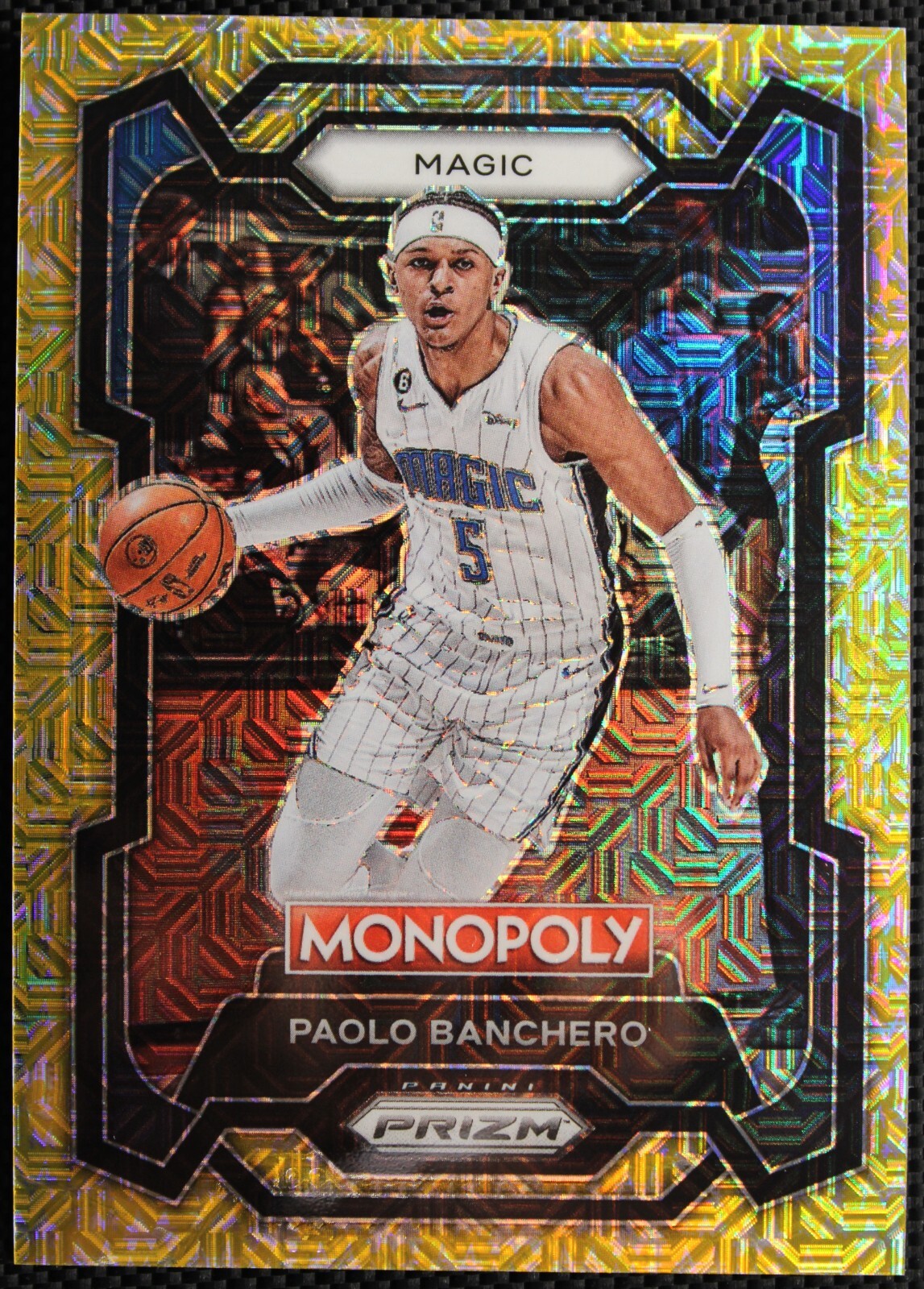 Paolo Banchero 2023 Prizm Monopoly Gold Millionaire Shimmer  104/500 #64