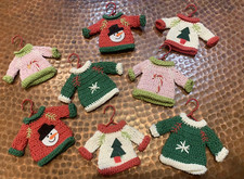 8 CHRISTMAS UGLY SWEATER ORNAMENTS