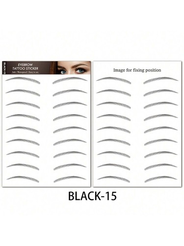 6D Eyebrows Tattoo Real Look Sticker False Eyebrow Waterproof Stick On Makeup UK - Picture 22 of 22