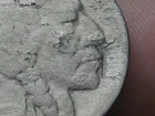 1919 D Buffalo Nickel 5 Cent Piece- VG Reverse Details, Lamination Mint Error?