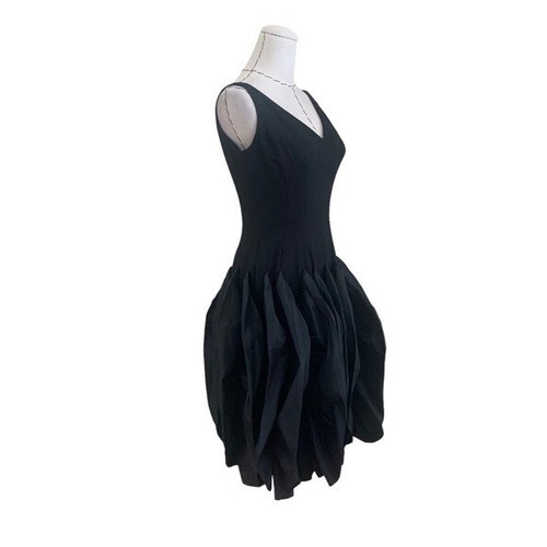 Iconic Rare Mam’selle by Betty Carol 50s Black Dress with Taffeta Fin Puff Skirt - Picture 12 of 16