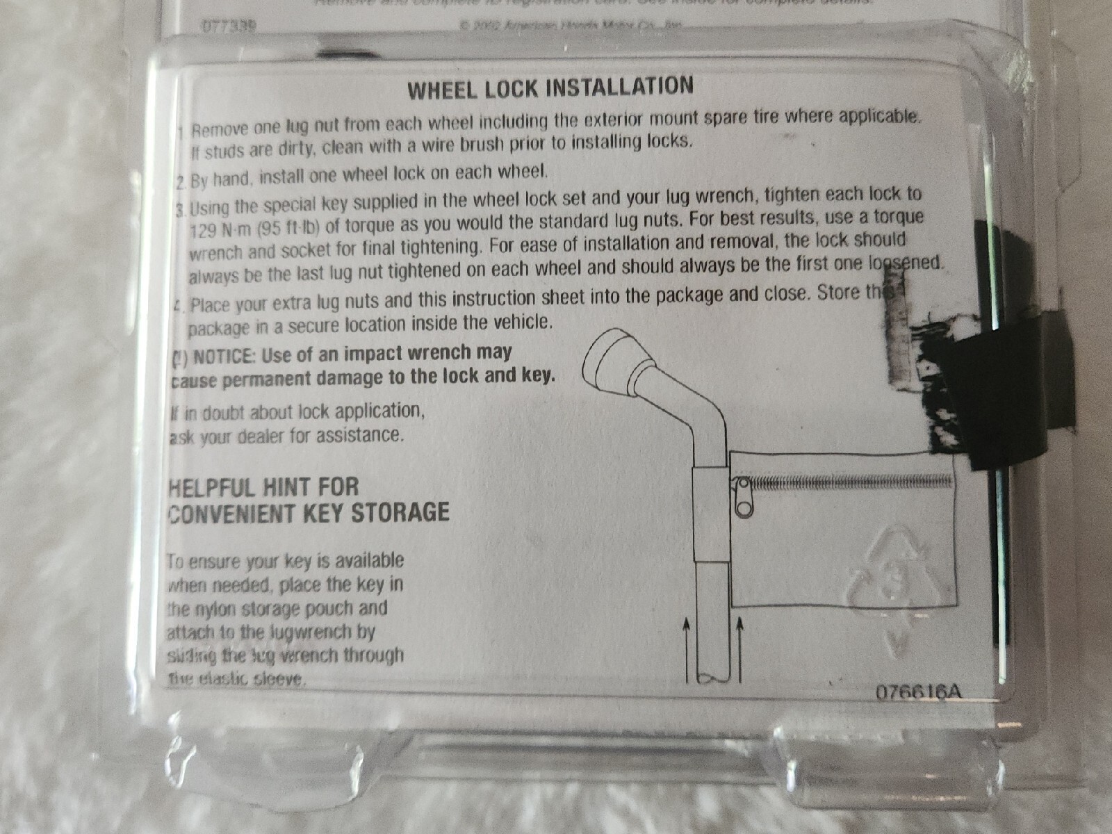 Genuine Honda Wheel Locks with Key eBay