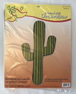 5 Hallmark Party Express Cactus Jointed Wall Decoration Desert Southwest  Theme | eBay