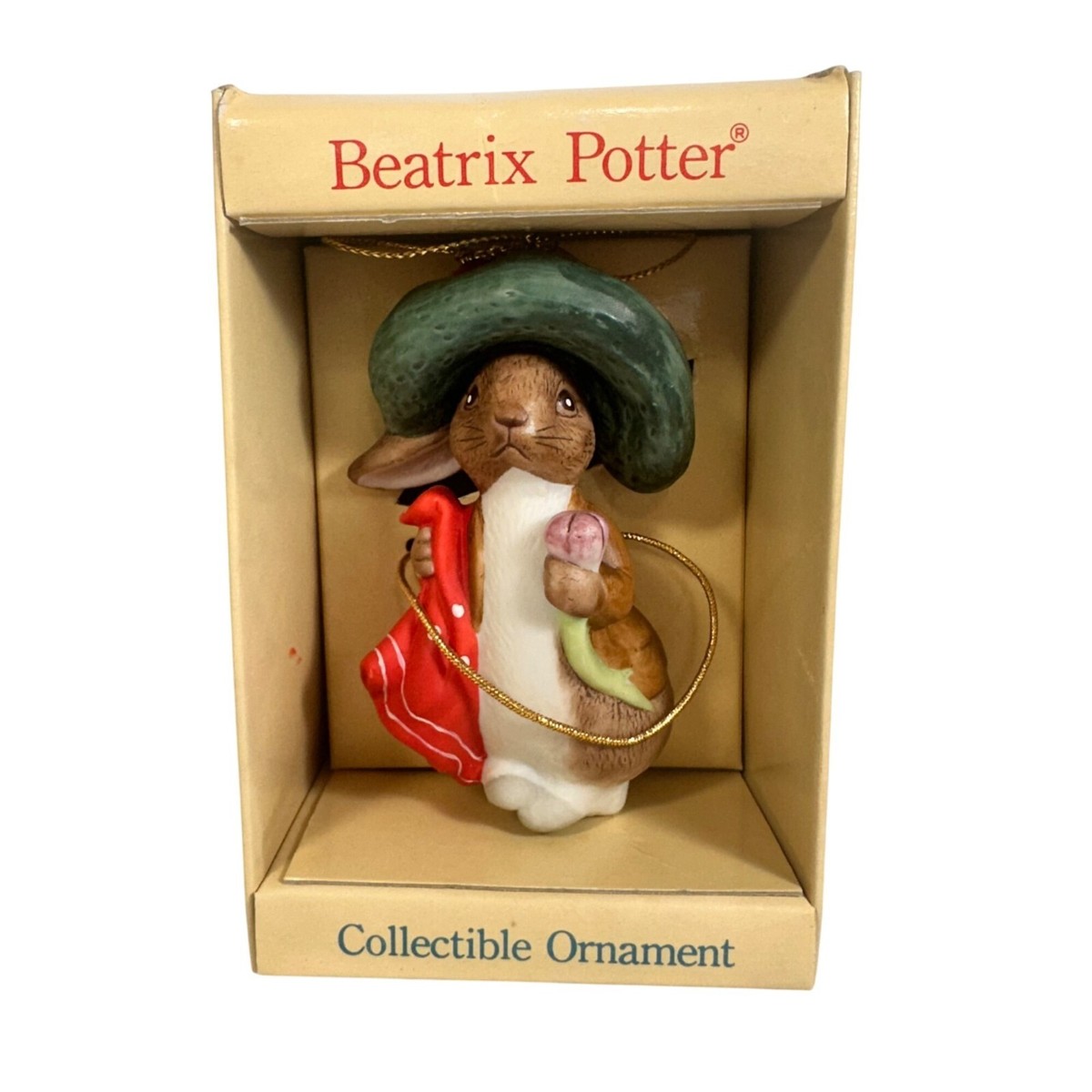 Beatrix Potter Peter Rabbit Ornament 1986 Hand-Painted Porcelain