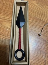 Naruto Hoja Fija Ninja Kunai Mango Envuelto 9” Cosplay Metal