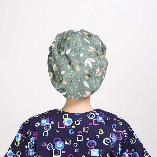 Womens/Mens Florals Printed Cap Scrub Hat/Cap Head Wear Adjustable Accessories - Picture 443 of 660