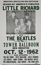 CONCERT POSTER ~ Little Richard with The Beatles 10/12/1962 Tower Ballroom #161