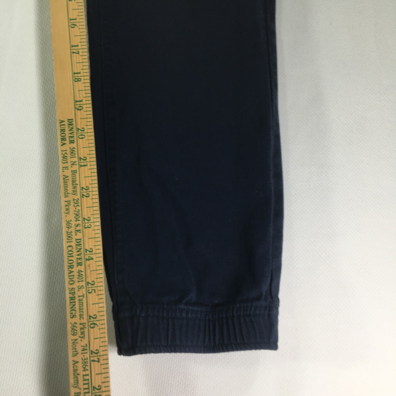 NAUTICA School Uniform Pants Navy Blue Flex Tie Waist 3 Pockets Size 20