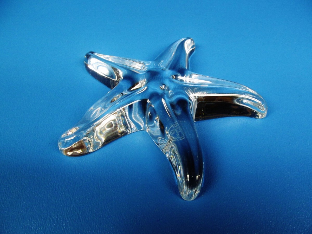 Baccarat Mid-Century Modern Translucent Crystal Starfish Paper