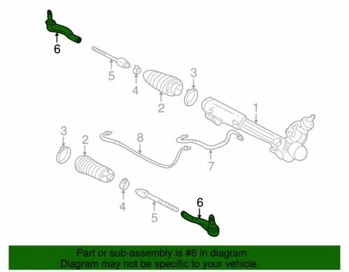 Varilla de amarre exterior Ford Lincoln Mercury Town Country 2003-2005 OEM NUEVA 3W1Z-3A130-BA Foto 2 de 2