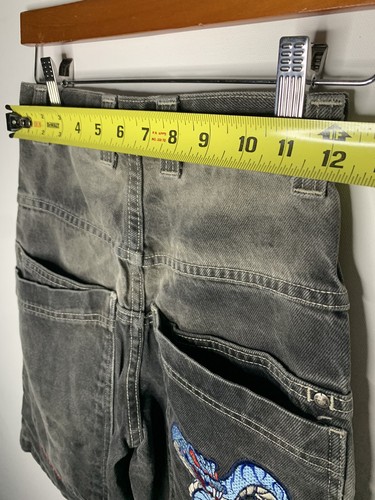 vintage JNCO snake jeans 90s YOUTH SIZE 8 denim shorts dragon skate jorts - Picture 10 of 11