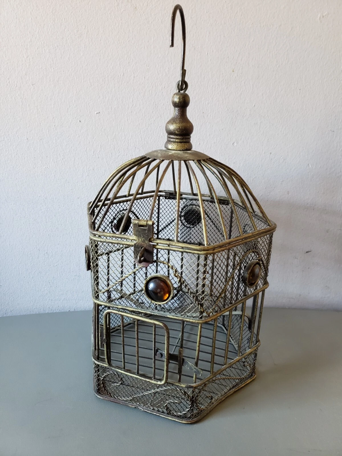 Decorative Metal Bird Cage With Jewels