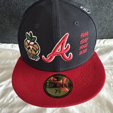 New ERA 59Fifty QUAVO ATLANTA Braves Four Time, World Series Hat Brand New 7 5/8