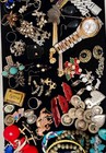 Huge Mixed Vintage Costume Jewelry Lot silver concho buttons bracelet  Resale — photo 1