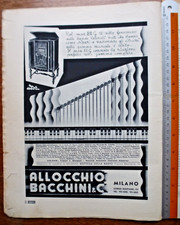 Pubblicità 1935 ALLOCCHIO BACCHINI & C - Radio Mod. 82 UTOR