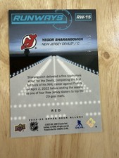 2022-23 Upper Deck Allure #RW-15 Yegor Sharangovich Runways Red /299 Devils
