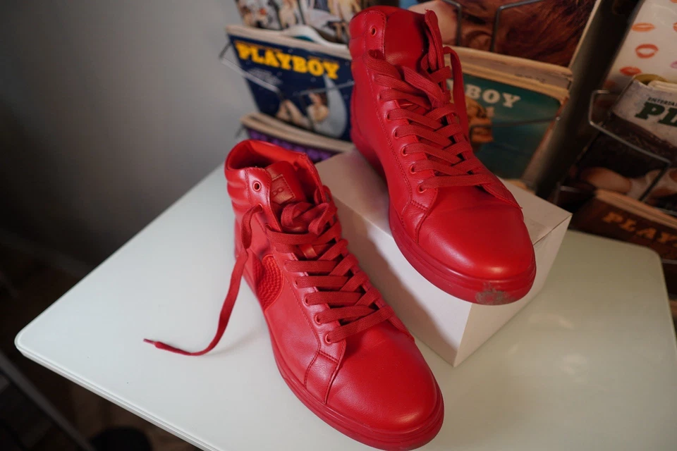 Zapatos Aldo Cupido Hombre Talla 12 Rojo Cuero Tops Altos Foto 3 de 4