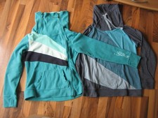 Skipullover Fleece mit Känguruhtaschen Gr. M und Kragen, grün