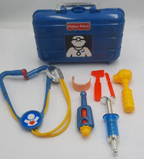 Fisher Price Doctor Kit Medical Play Toy 2000 Blue Case Preschool