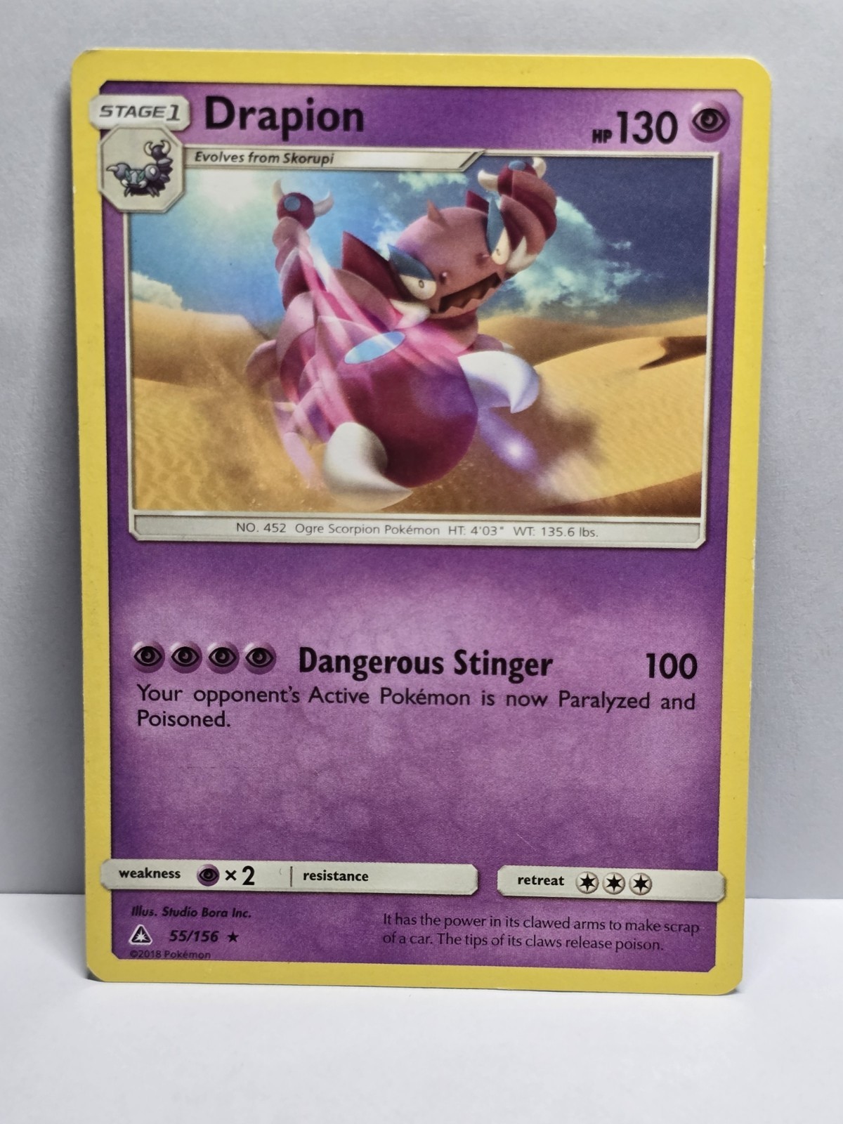 Drapion 55/156 Rare Ultra Prism Pokemon Lightly Played