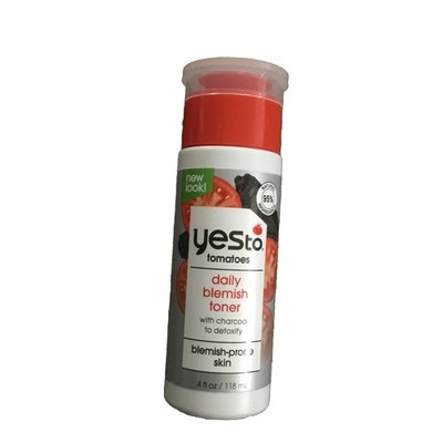 Yes to Tomatoes Daily Blemish Toner Charcoal Detoxify 4 oz Sealed