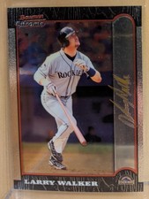 1999 Bowman Chrome GOLD SIGNATURE #31 Larry Walker Rockies  RARE PARALLEL